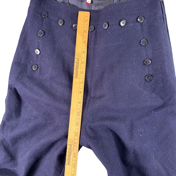Frances Valentine Wool Sailor Pants 0 Coastal Grandmother Chic Preppy Yacht Club - Picture 7 of 13
